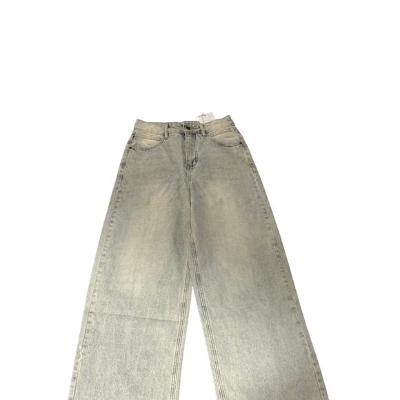 Commense Women's XSmall Light Wash Blue Wide Leg High Rise Denim Jeans - Picture 5 of 15